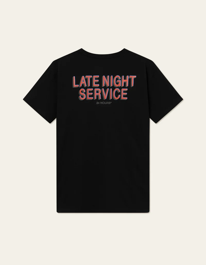 White Smoke טי שירט קצרה לגברים Late Night Service LES DEUX