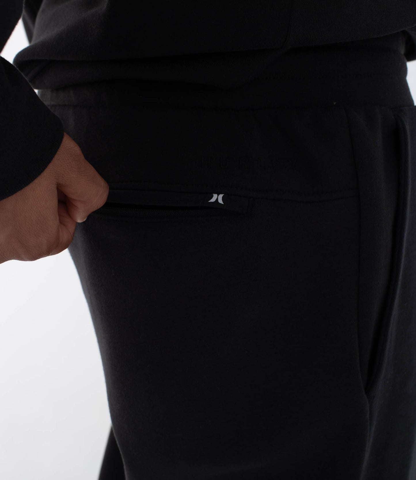 Black מכנסי טרנינג לגברים Low Tide HURLEY