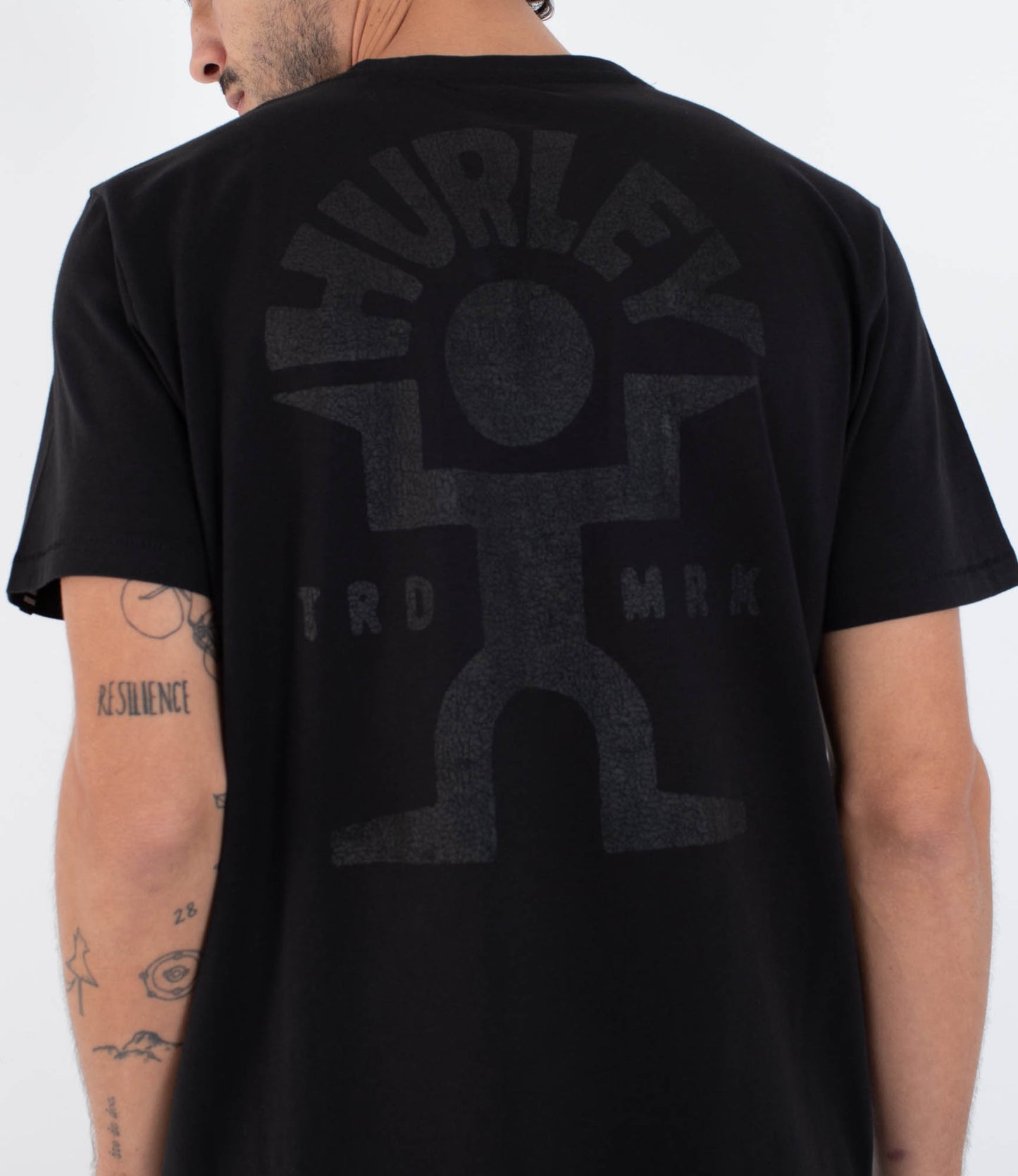 Black טי שירט קצרה לגברים Dancer HURLEY