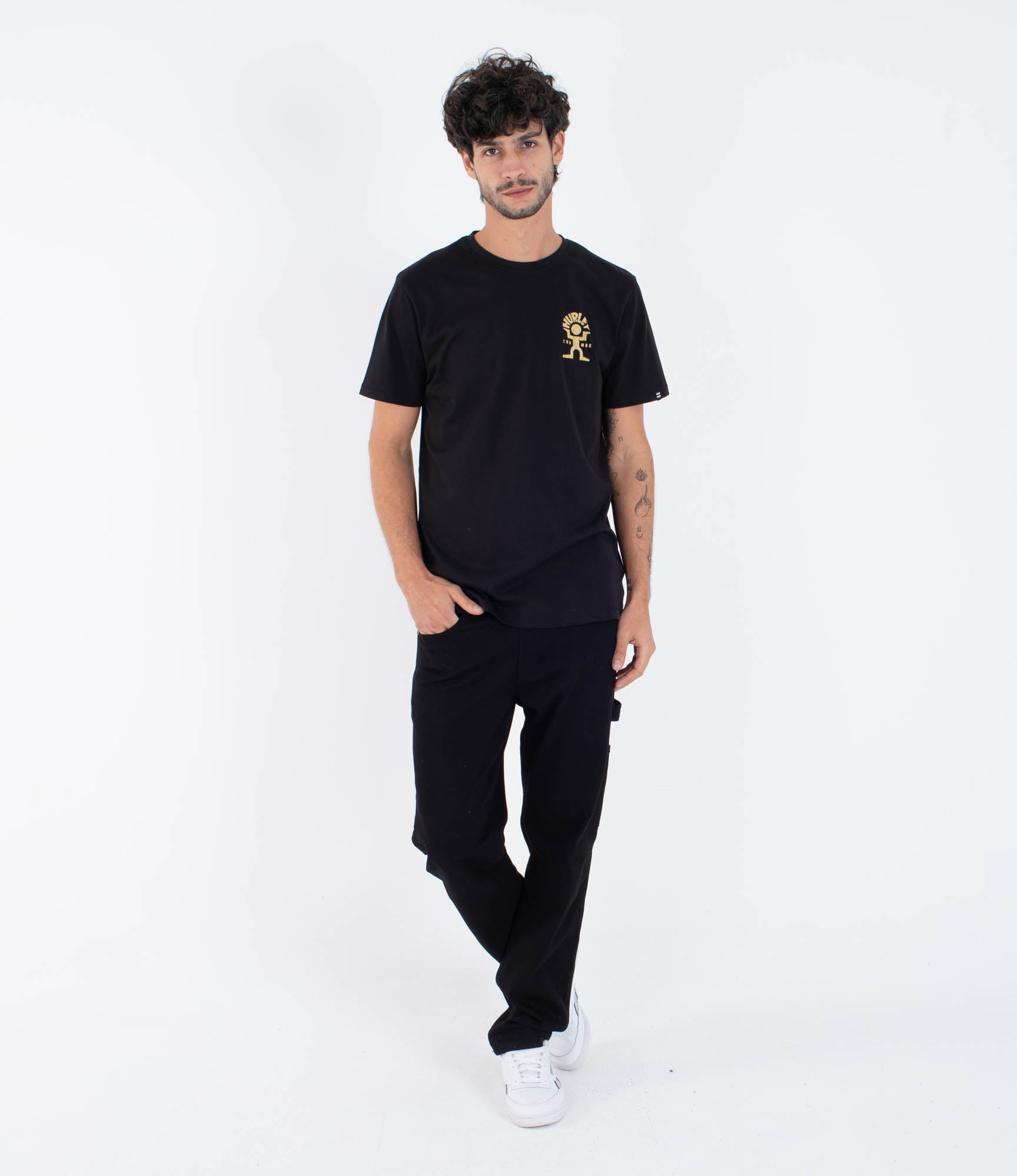 White Smoke טי שירט קצרה לגברים Dancer HURLEY