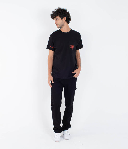 White Smoke טי שירט קצרה לגברים Heart HURLEY