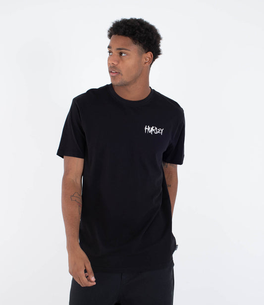 White Smoke טי שירט קצרה לגברים XX HURLEY