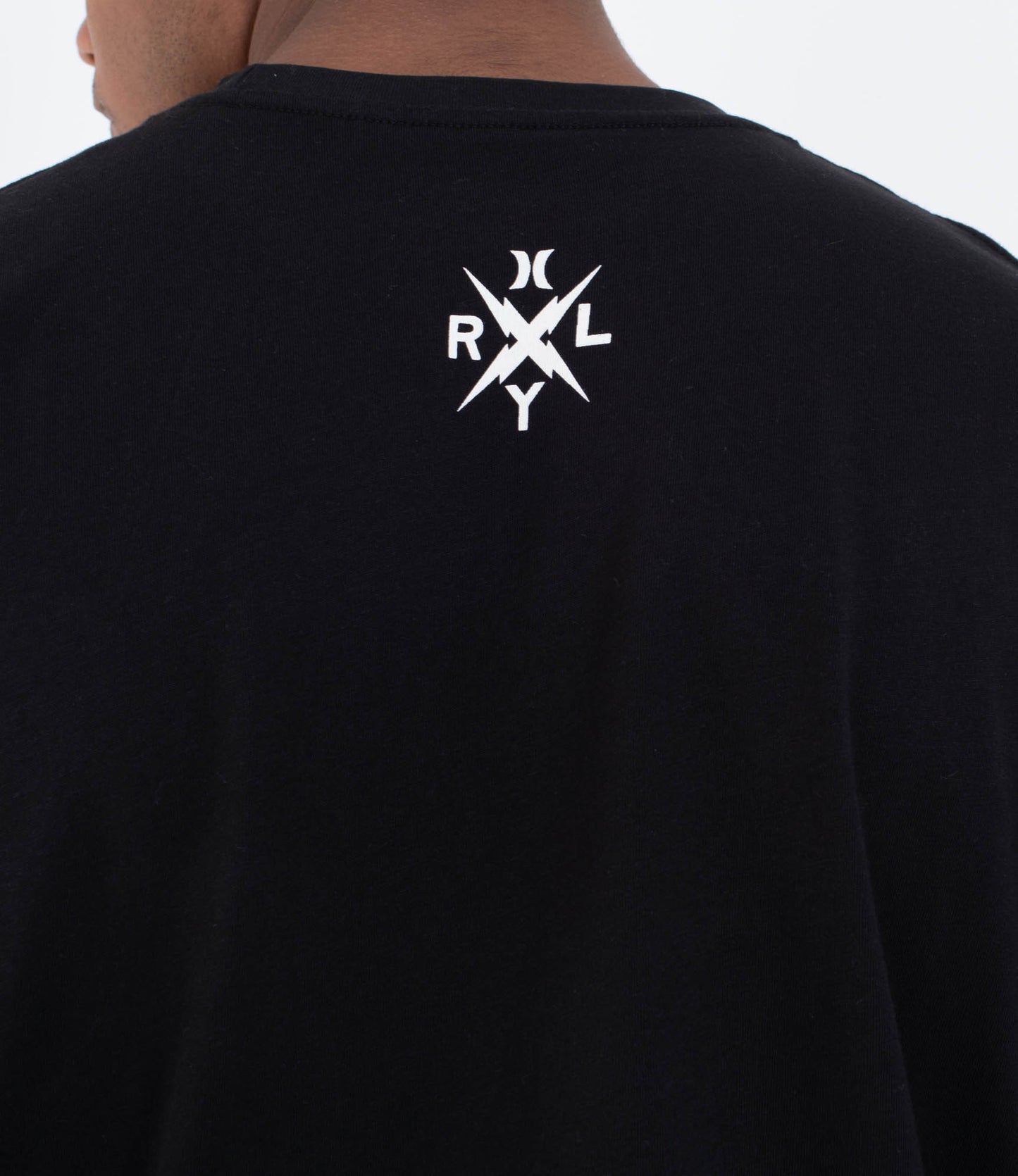 Black טי שירט קצרה לגברים XX HURLEY