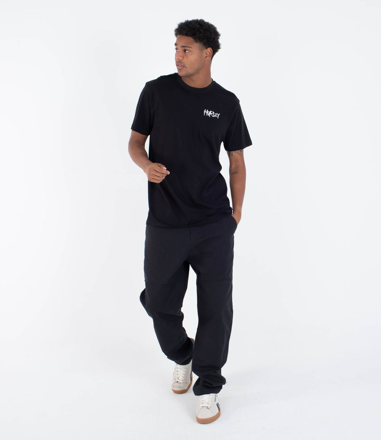 White Smoke טי שירט קצרה לגברים XX HURLEY