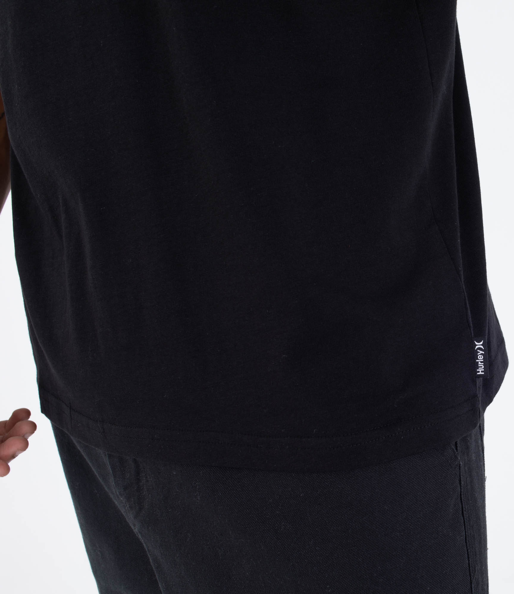 Black טי שירט קצרה לגברים XX HURLEY