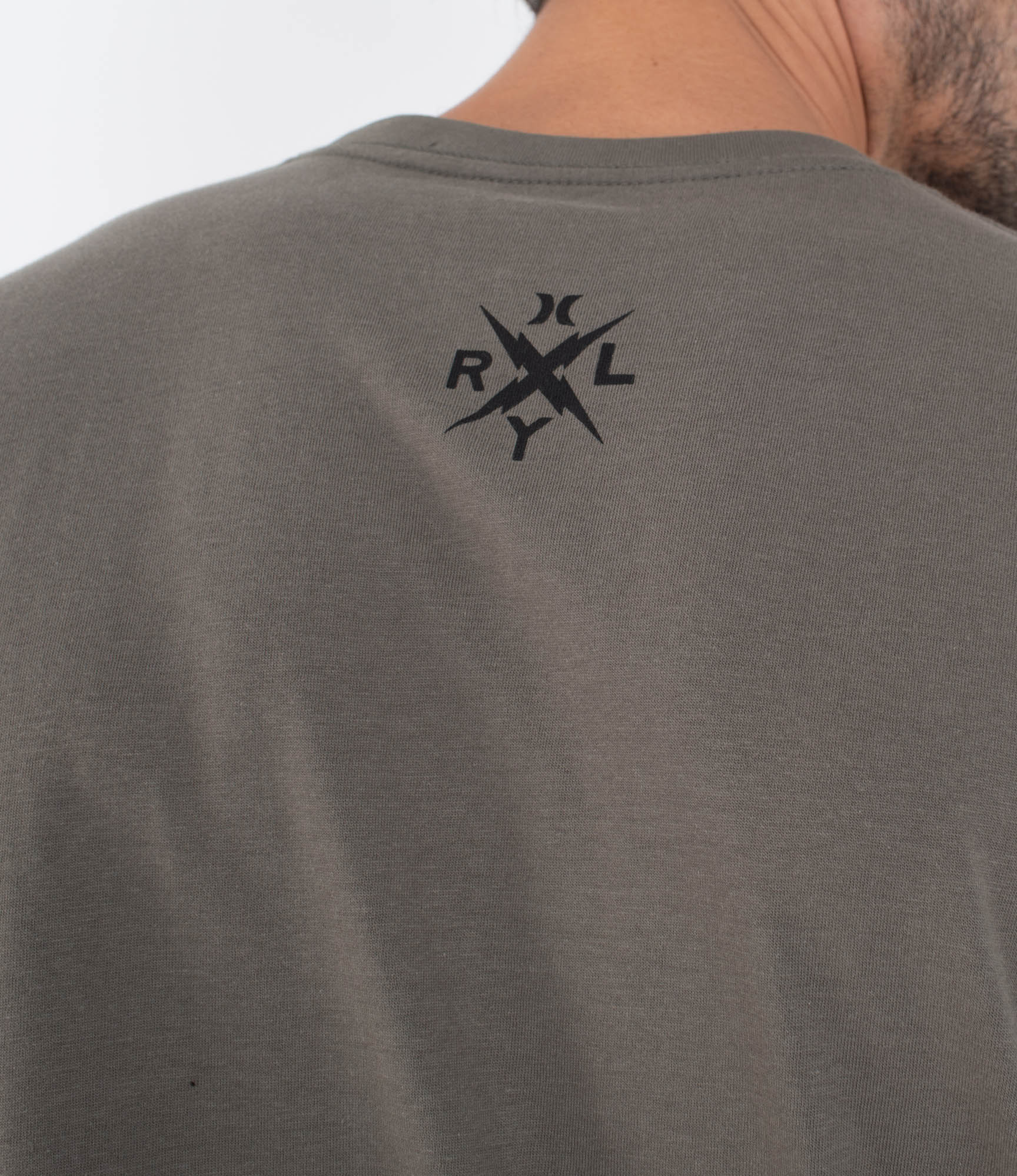 Dim Gray טי שירט קצרה לגברים XX HURLEY