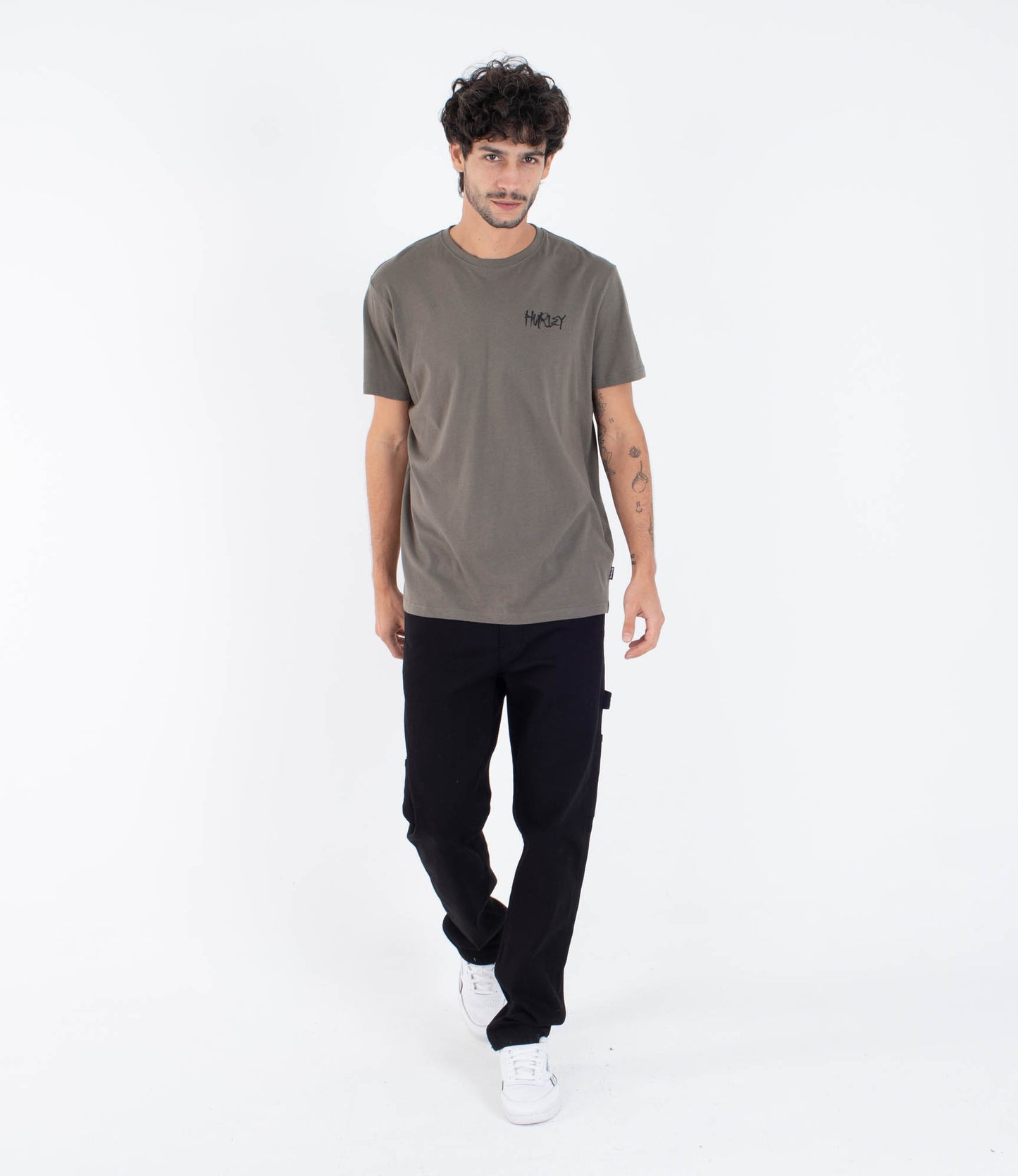 White Smoke טי שירט קצרה לגברים XX HURLEY