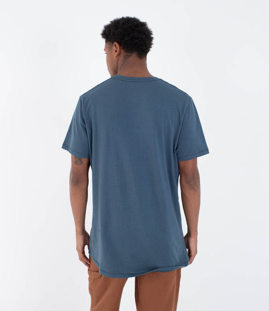 White Smoke טי שירט קצרה לגברים Low Tide HURLEY