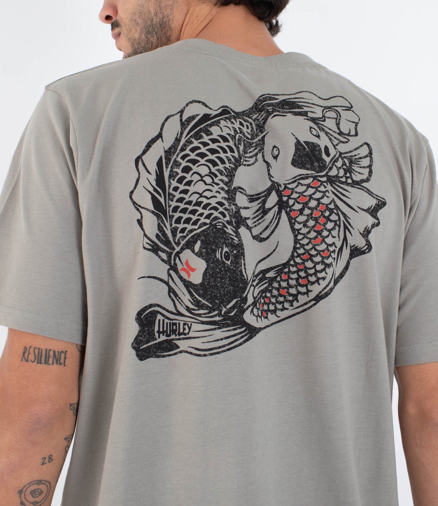 Rosy Brown טי שירט קצרה לגברים Tatto HURLEY