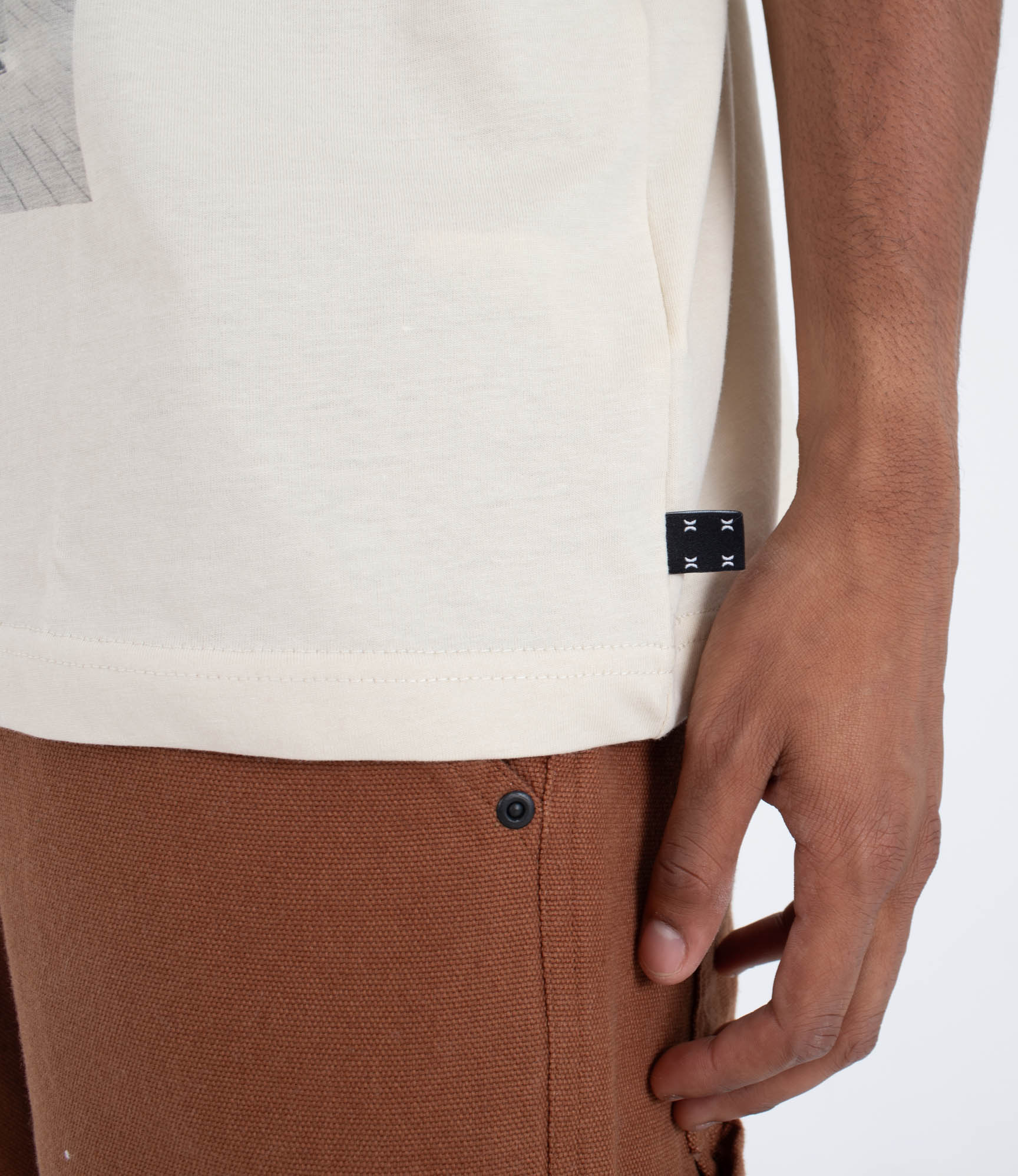 Light Gray טי שירט קצרה לגברים Bcnk HURLEY