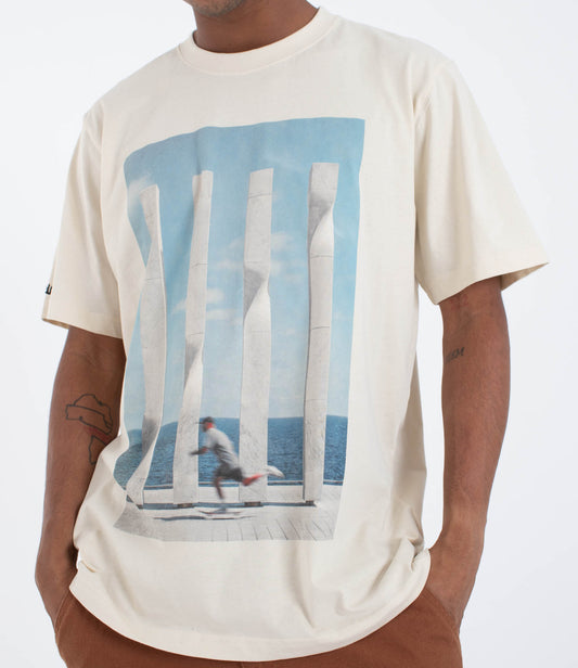 Light Gray טי שירט קצרה לגברים Bcnk HURLEY