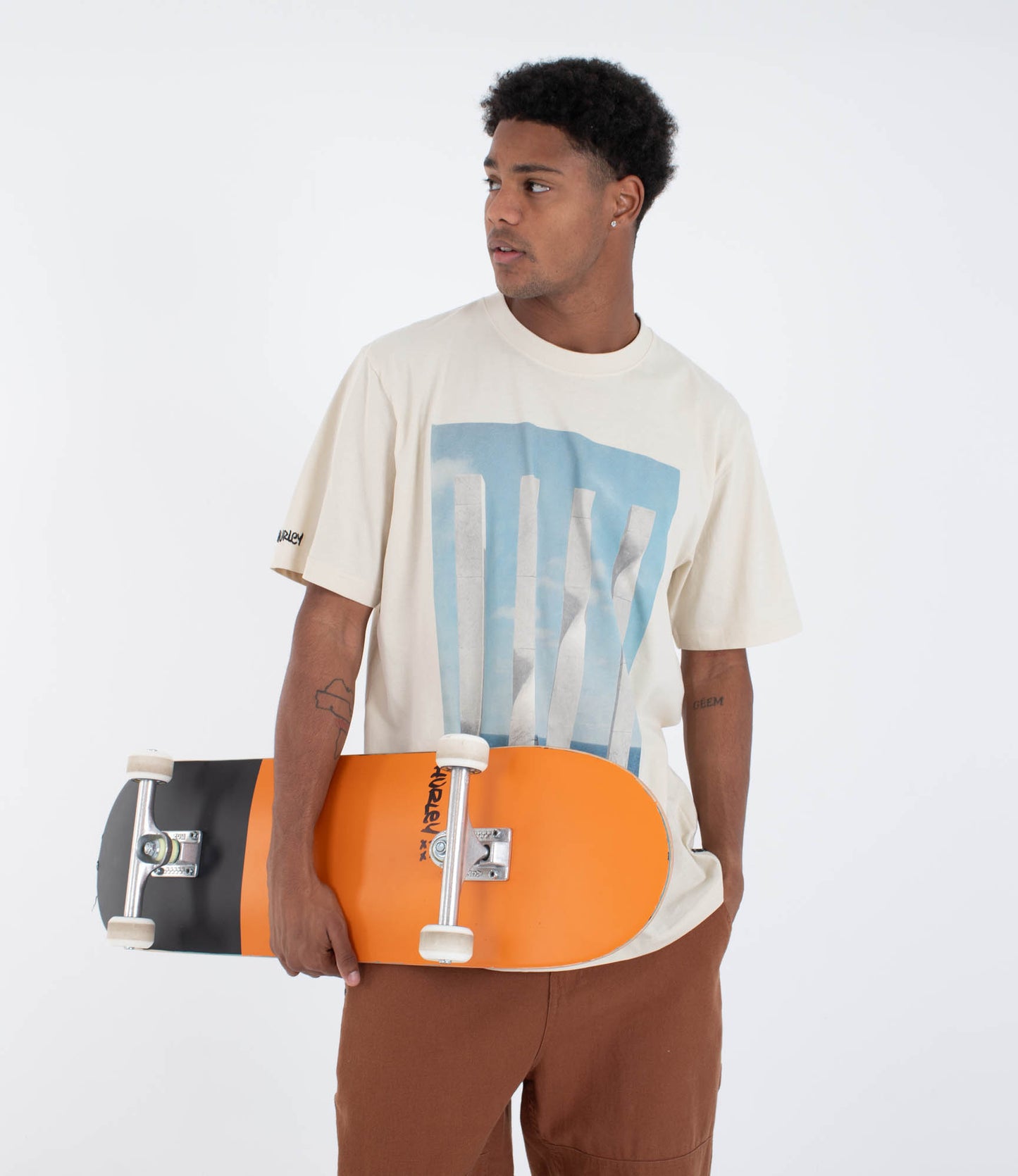 Lavender טי שירט קצרה לגברים Bcnk HURLEY