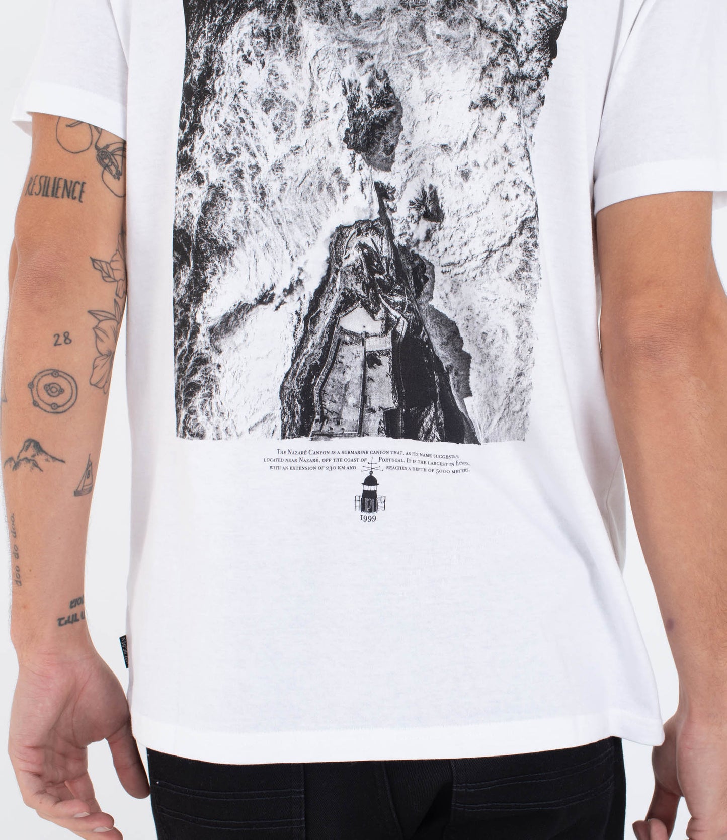 Light Gray טי שירט קצרה לגברים Nazare HURLEY