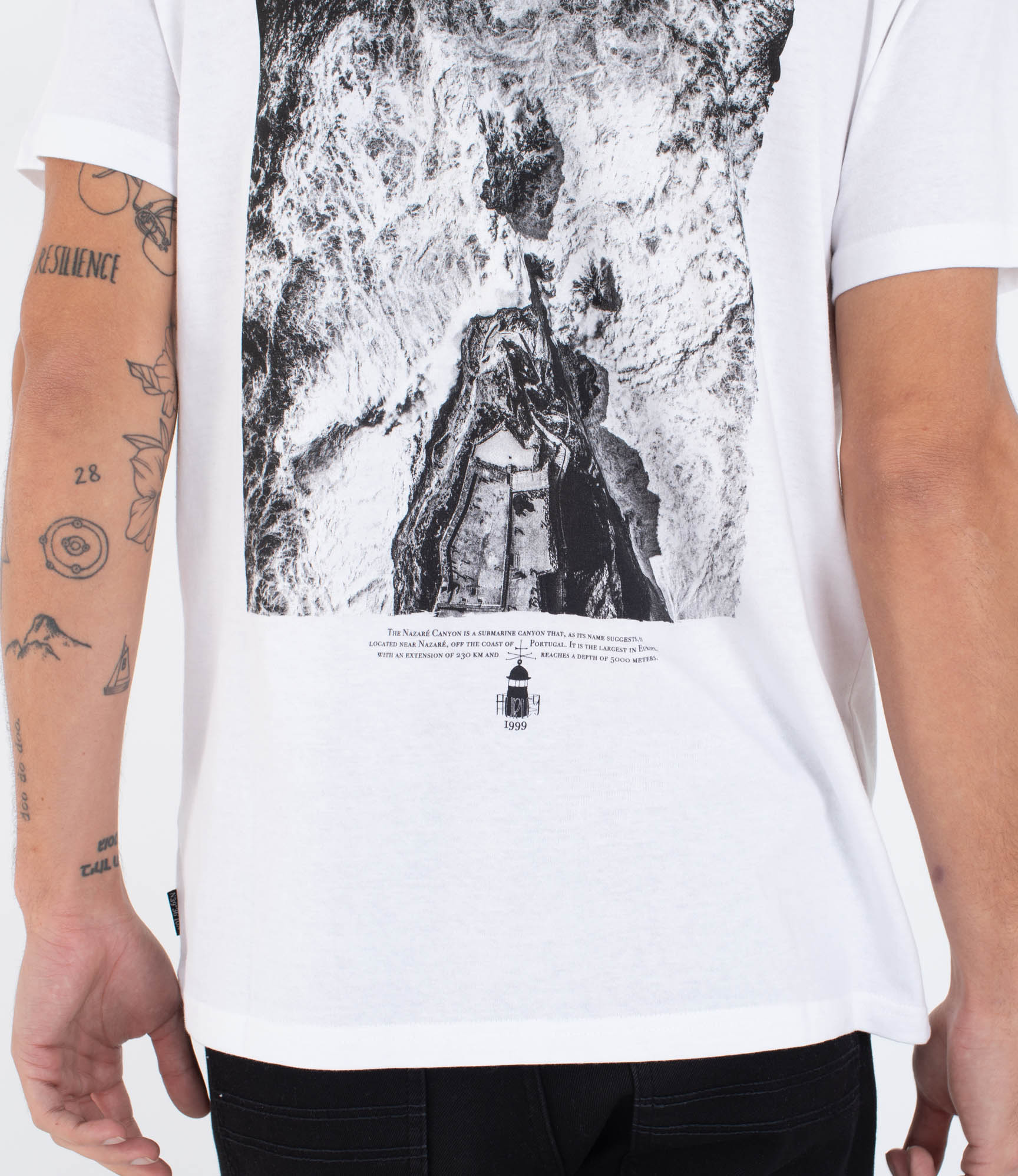 Light Gray טי שירט קצרה לגברים Nazare HURLEY