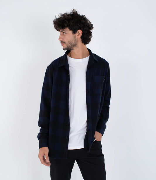 Black חולצה מכופתרת ארוכה לגברים Axe HURLEY