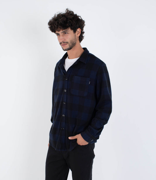 Black חולצה מכופתרת ארוכה לגברים Axe HURLEY