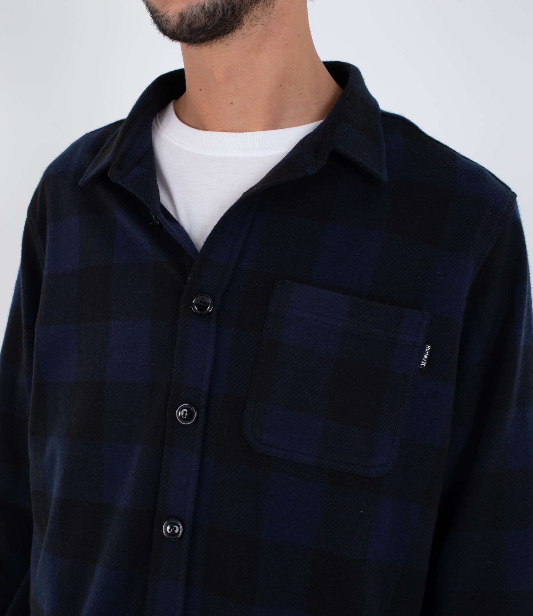 Light Gray חולצה מכופתרת ארוכה לגברים Axe HURLEY