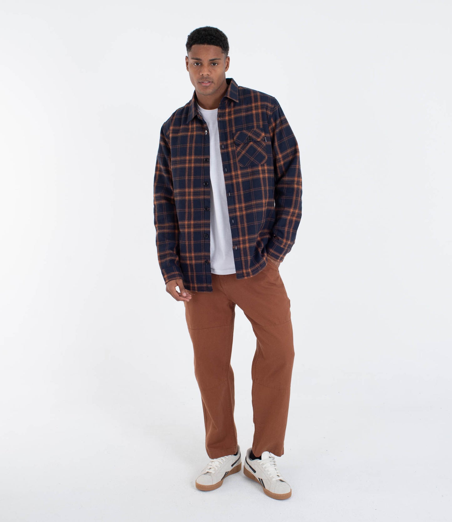 Lavender חולצה מכופתרת ארוכה לגברים Axe HURLEY