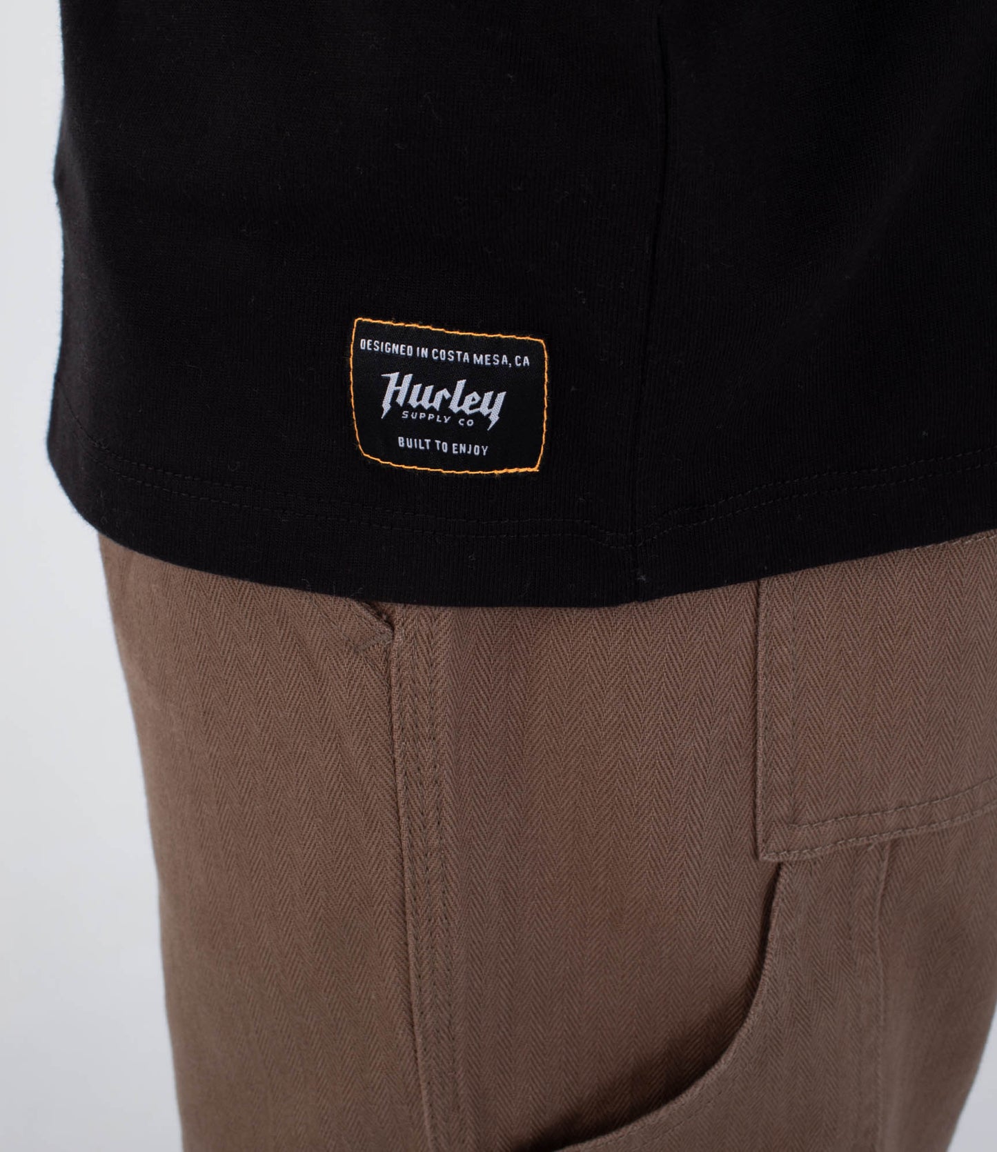 Black טי שירט קצרה לגברים Built HURLEY