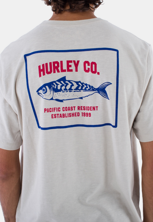 Gray טי שירט קצרה לגברים Coast HURLEY