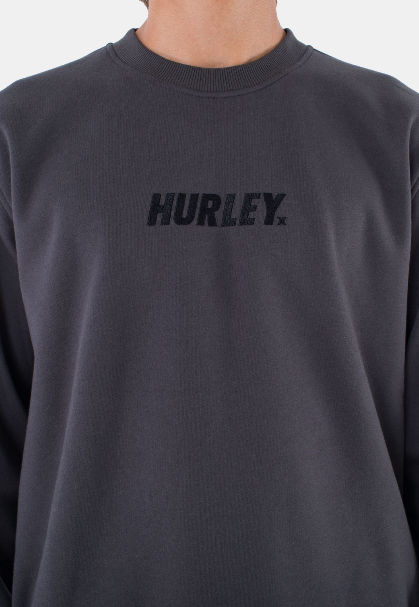 Dark Slate Gray סווטשירט פליז במפתח עגול לגברים Adios HURLEY