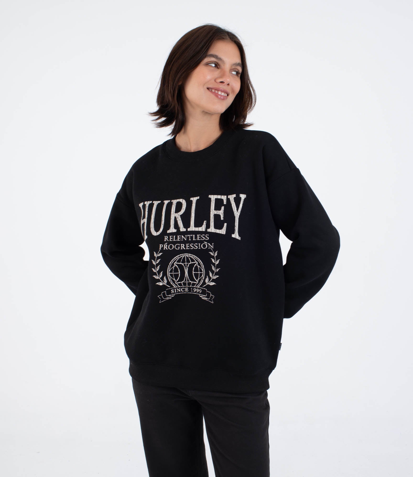 White Smoke סווטשירט לנשים Global HURLEY