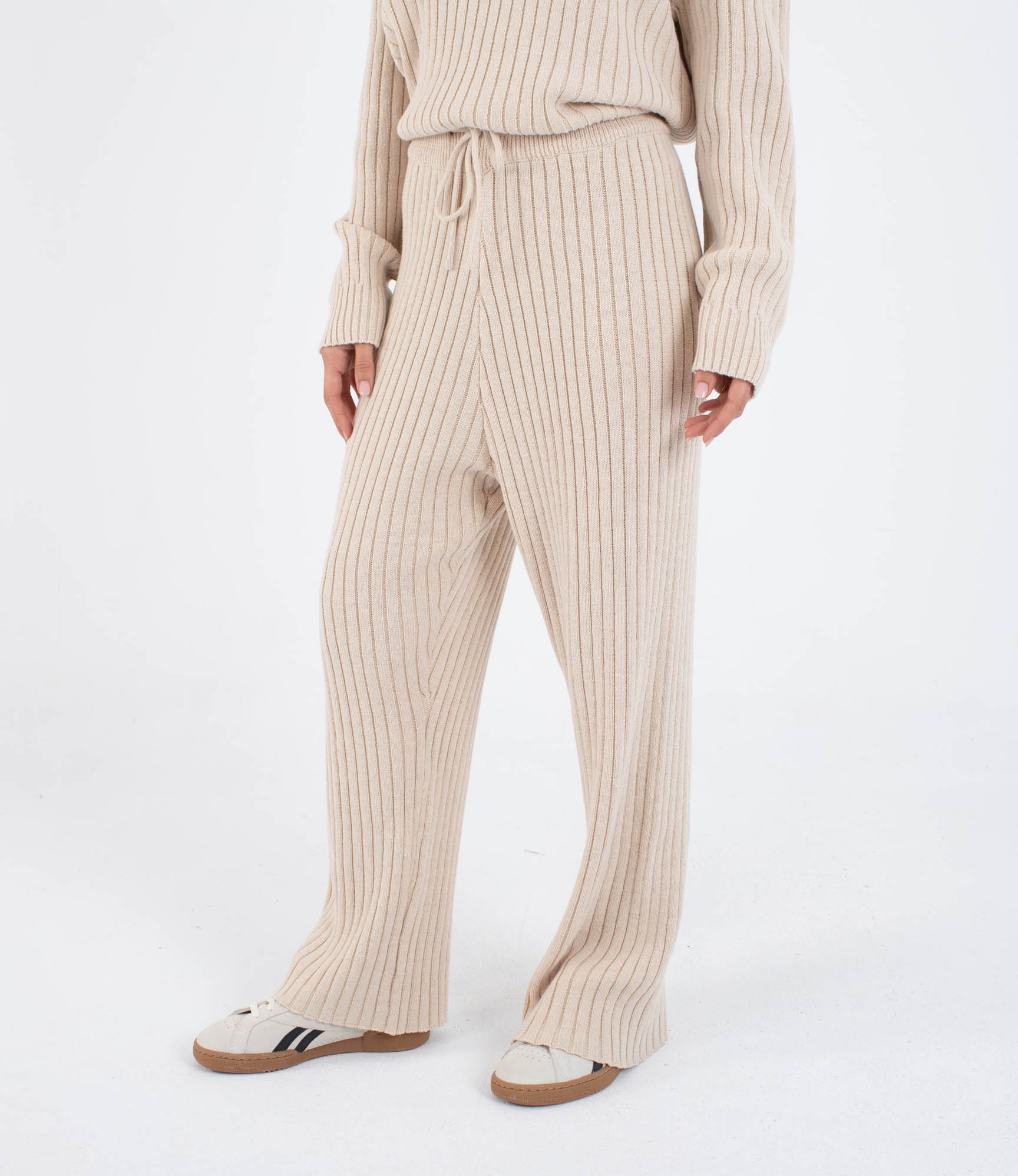 Antique White מכנסי סריג ארוכים לנשים Laneway HURLEY