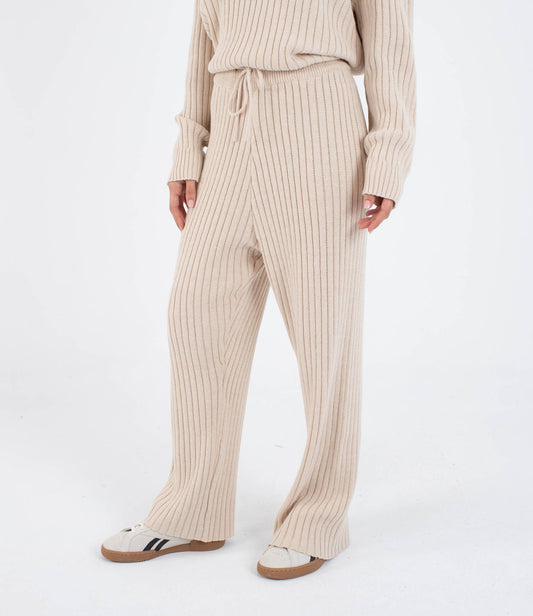 Antique White מכנסי סריג ארוכים לנשים Laneway HURLEY