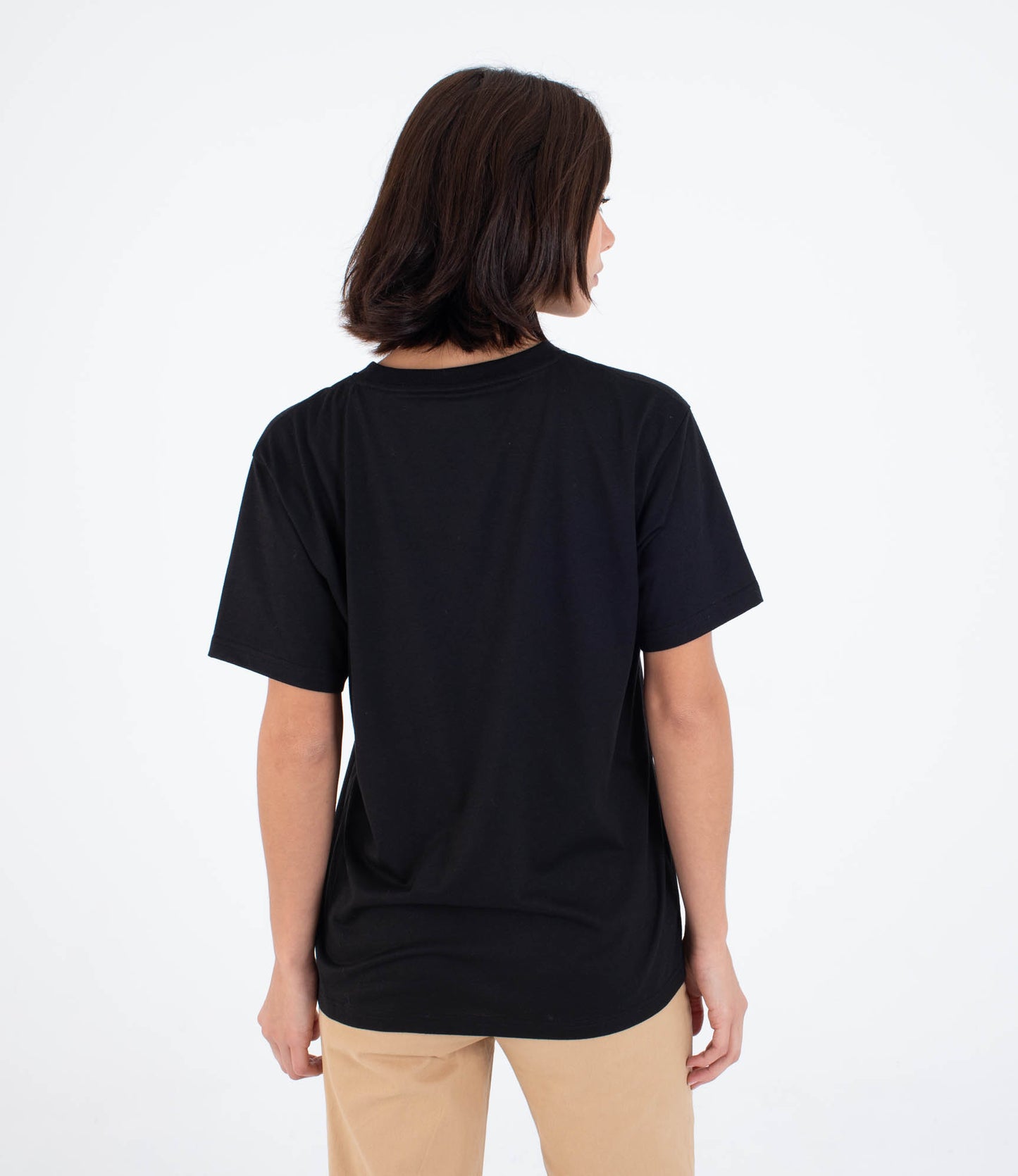 White Smoke טי שירט קצרה לנשים Script HURLEY