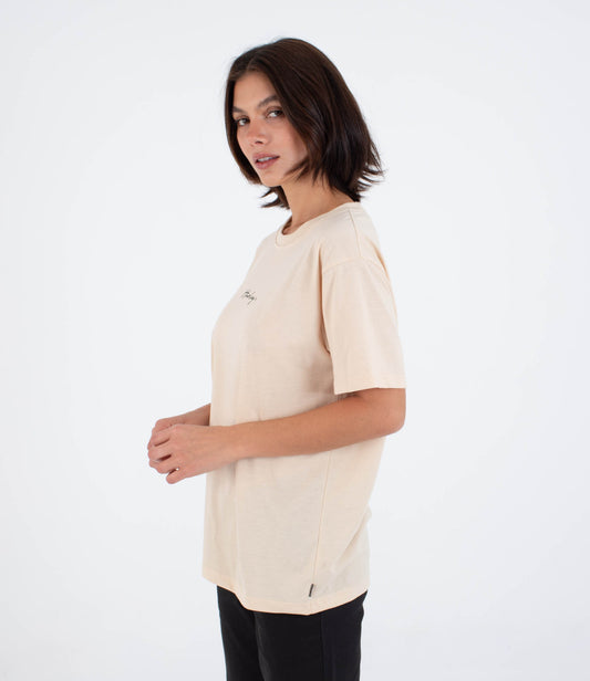 Lavender טי שירט קצרה לנשים Script HURLEY