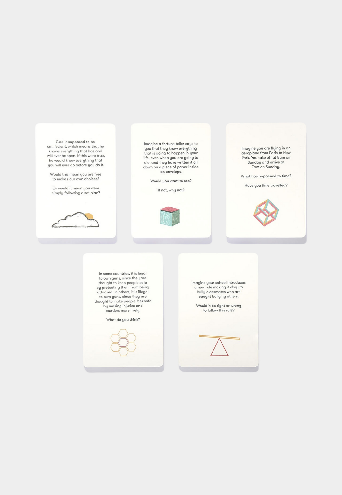 White Smoke משחק קלפים לילדים Philosophical Questions THE SCHOOL OF LIFE