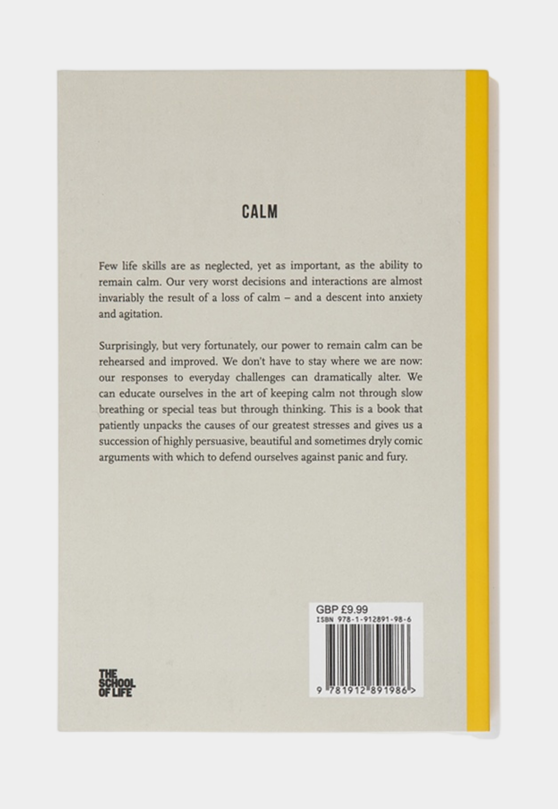 Light Gray ספר Calm THE SCHOOL OF LIFE