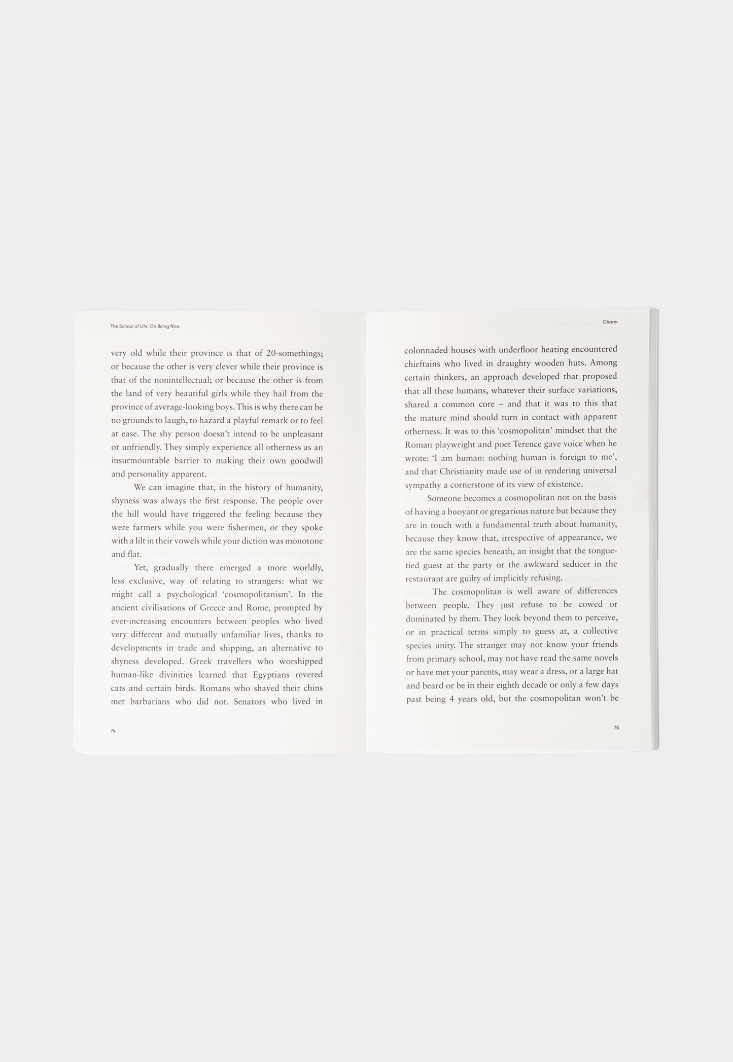 White Smoke ספר On Being Nice THE SCHOOL OF LIFE