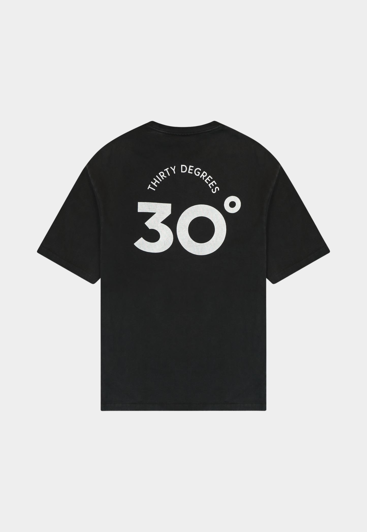 Black טי שירט קצרה לגברים / נשים Basketball THIRTY DEGREES