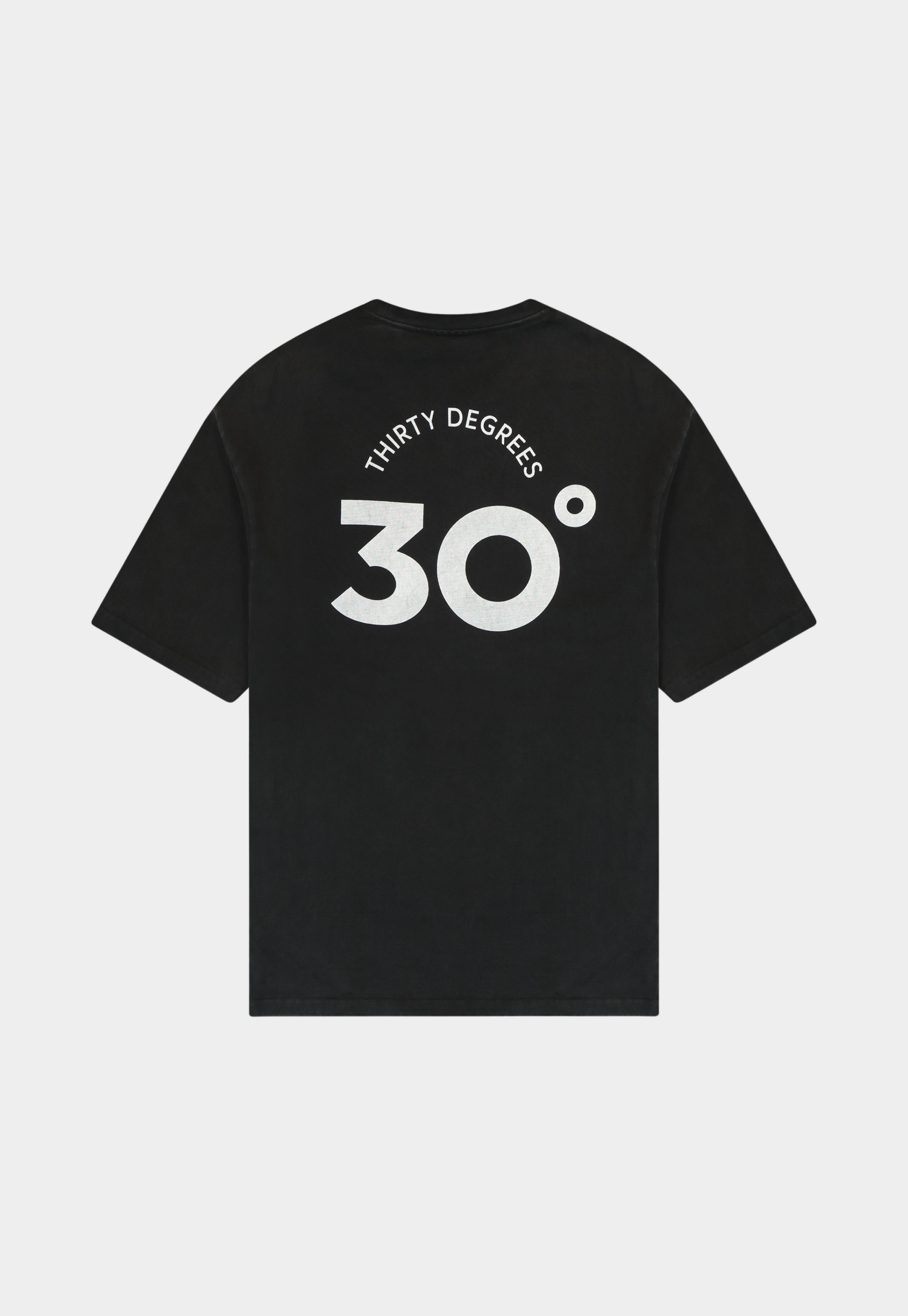 Black טי שירט קצרה לגברים / נשים Basketball THIRTY DEGREES