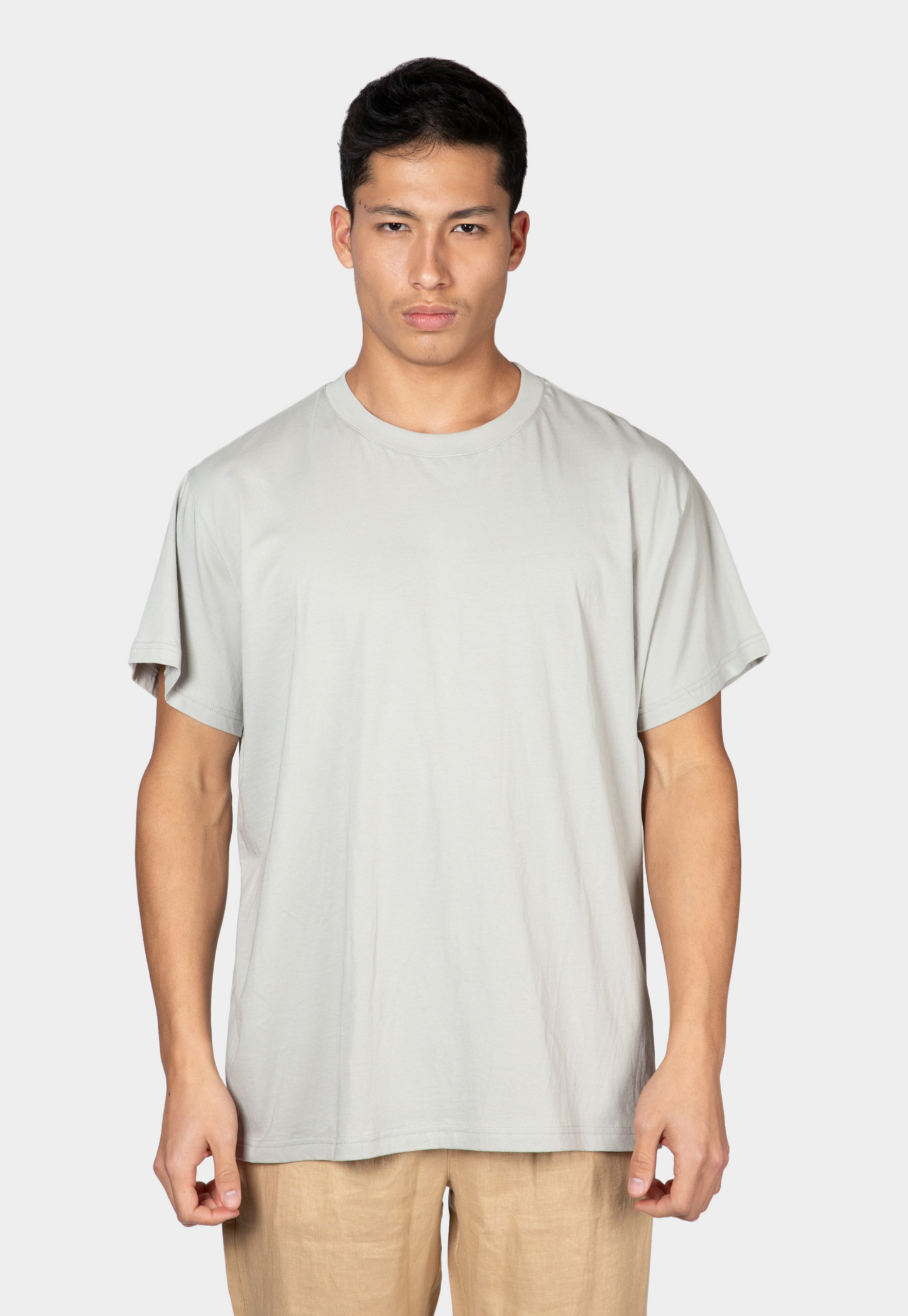 Light Gray טי שירט קצרה לגברים / נשים Blank THIRTY DEGREES