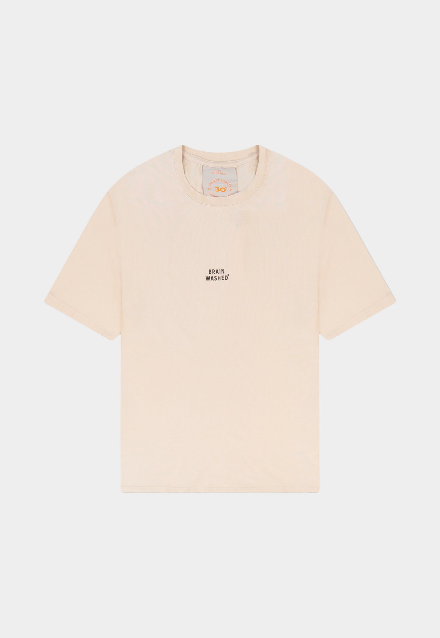 Beige טי שירט קצרה לגברים / נשים Brain Washed THIRTY DEGREES