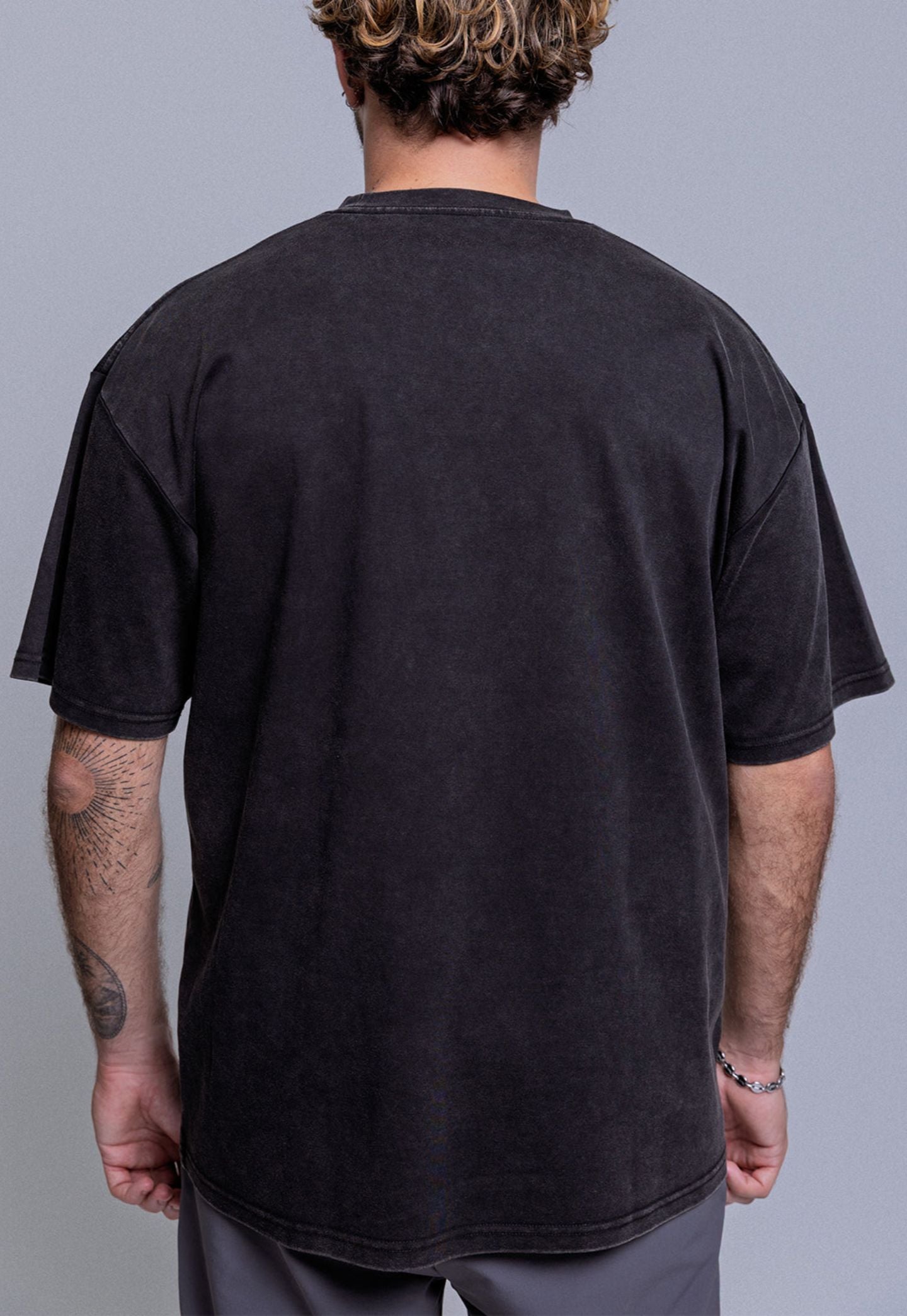 Dark Gray טי שירט קצרה לגברים Classic THIRTY DEGREES