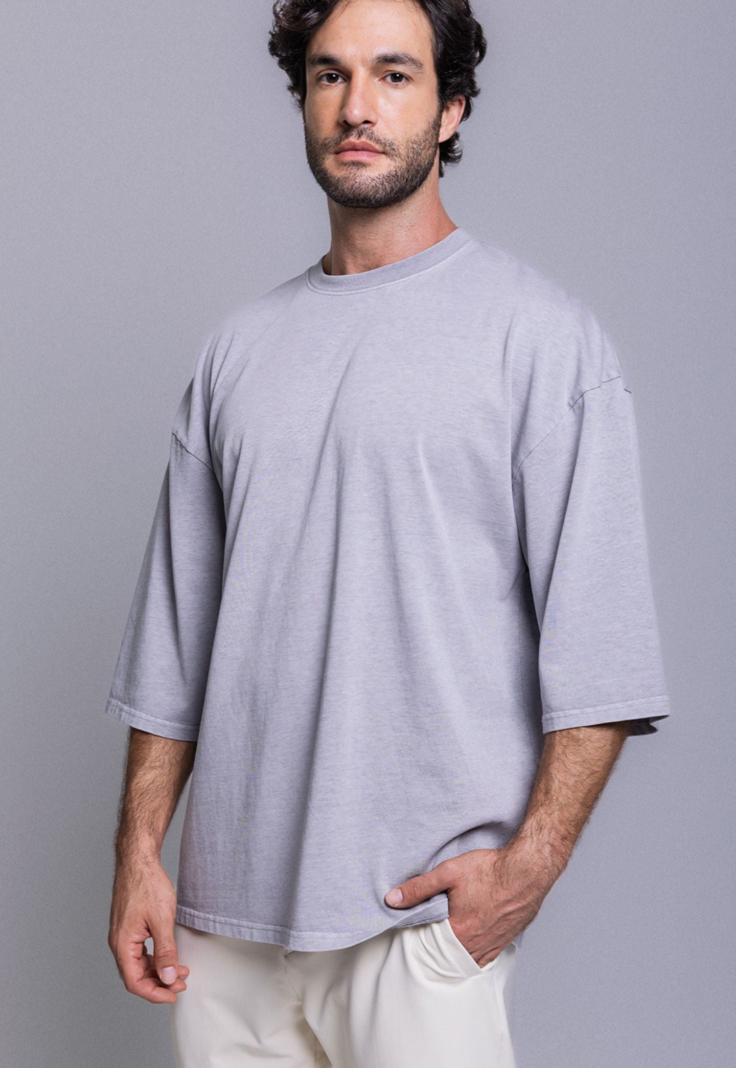 Dark Gray טי שירט קצרה לגברים Mugzam THIRTY DEGREES