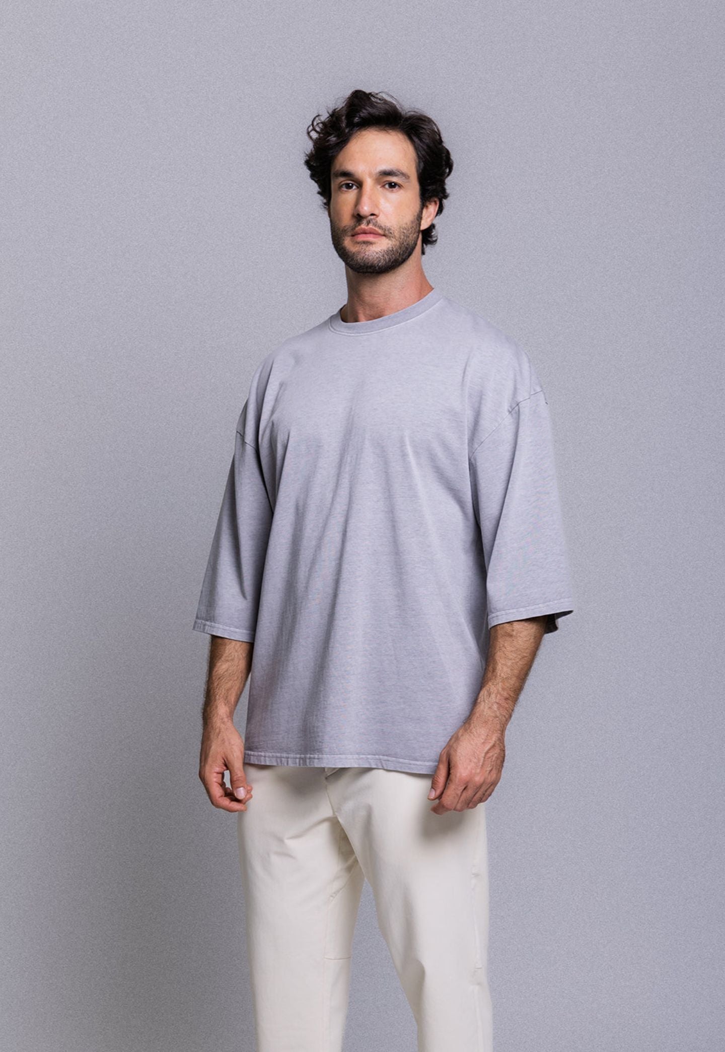 Dark Gray טי שירט קצרה לגברים Mugzam THIRTY DEGREES