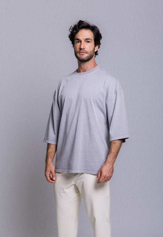 Dark Gray טי שירט קצרה לגברים Mugzam THIRTY DEGREES