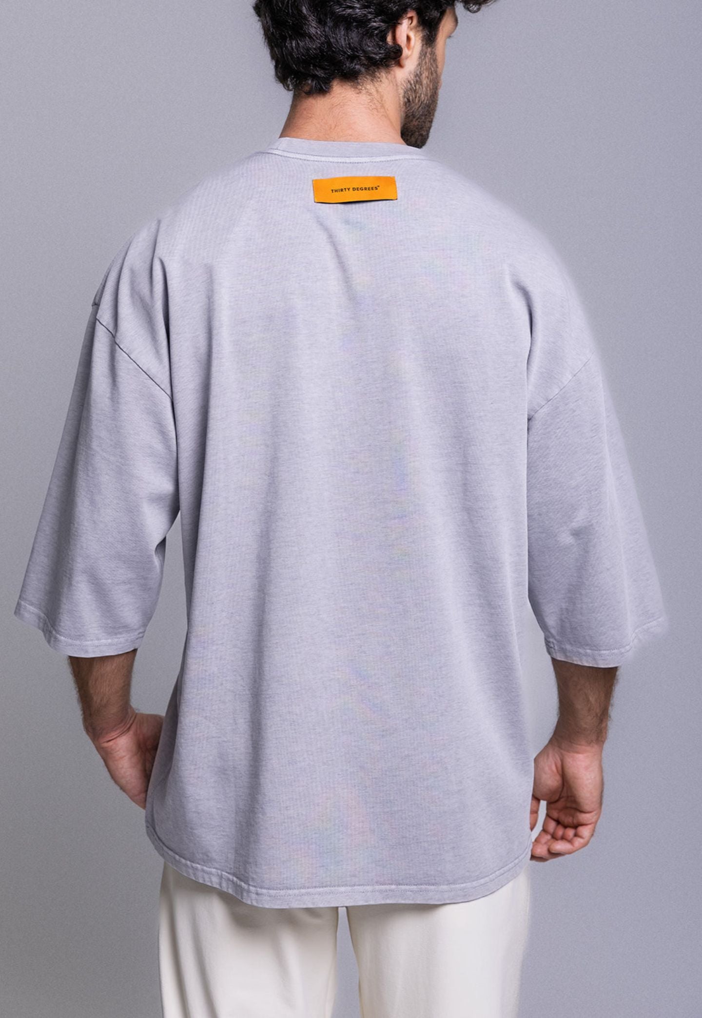 Dark Gray טי שירט קצרה לגברים Mugzam THIRTY DEGREES