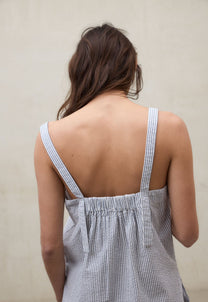 Light Gray גופיה פסים לנשים Aria ECOALF