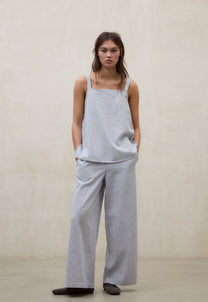 Light Gray גופיה פסים לנשים Aria ECOALF