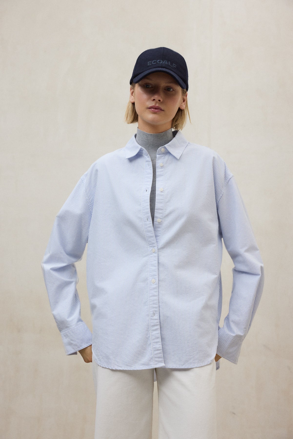 Gray חולצה מכופתרת ארוכה לנשים Elena ECOALF