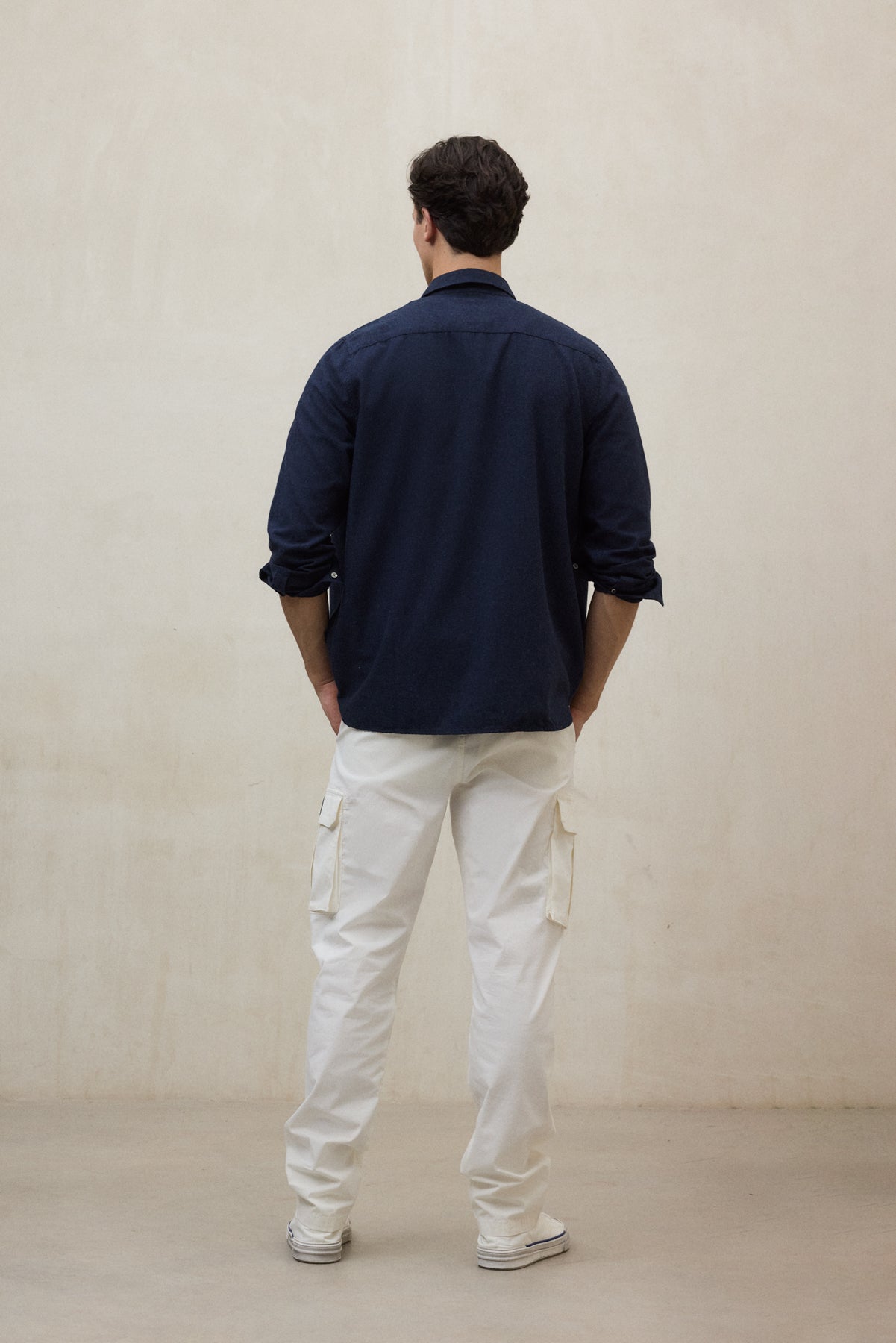 Gray חולצה מכופתרת ארוכה לגברים Felipe ECOALF