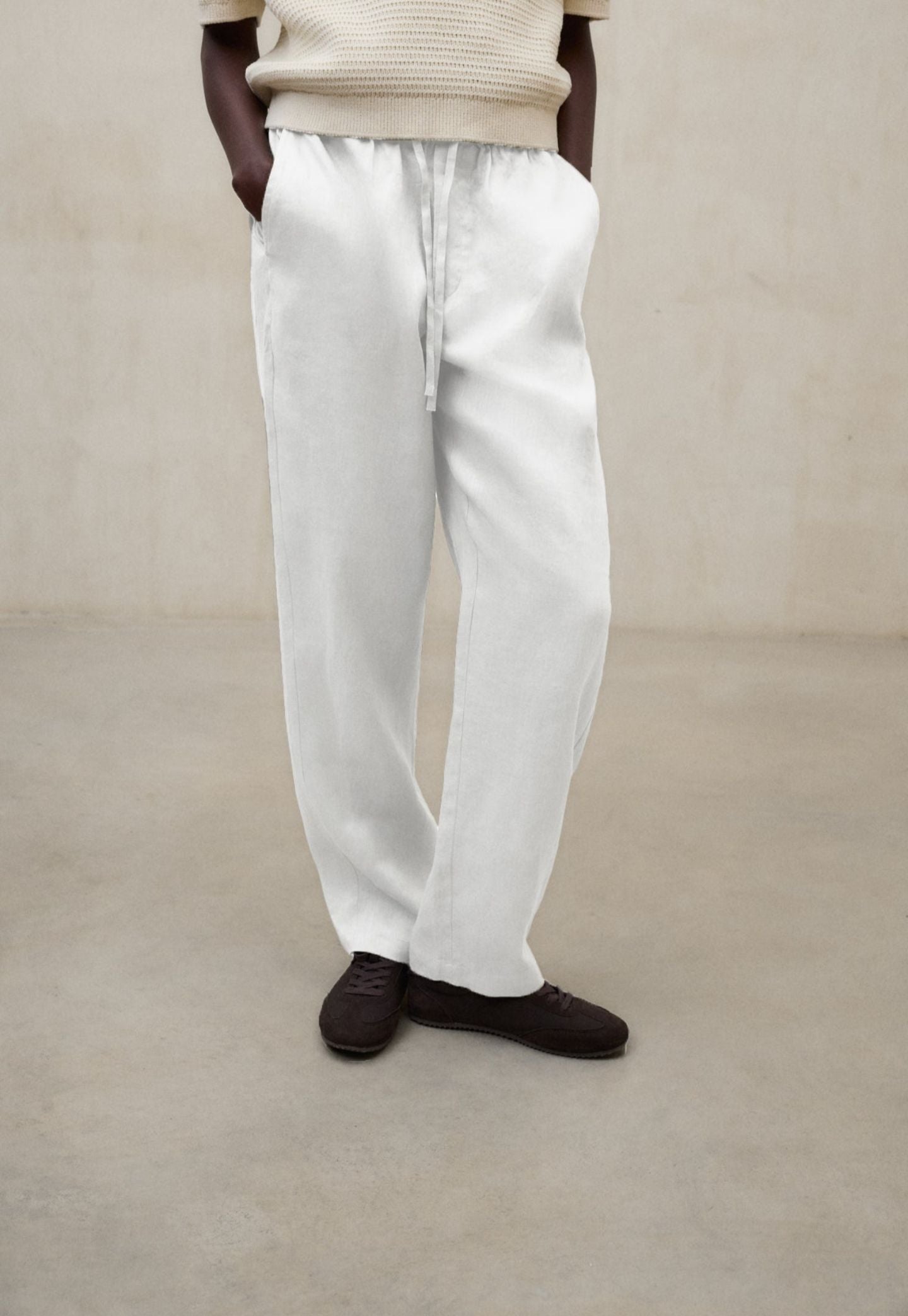 Dark Gray מכנסיים ארוכים ורחבים לנשים Indi ECOALF