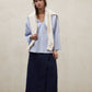 Light Gray חולצת פסים לנשים Pia ECOALF