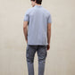 Light Gray חולצת פולו קצרה לגברים Tedan Polo ECOALF