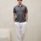 Light Gray חולצת פולו קצרה לגברים Tedan Polo ECOALF